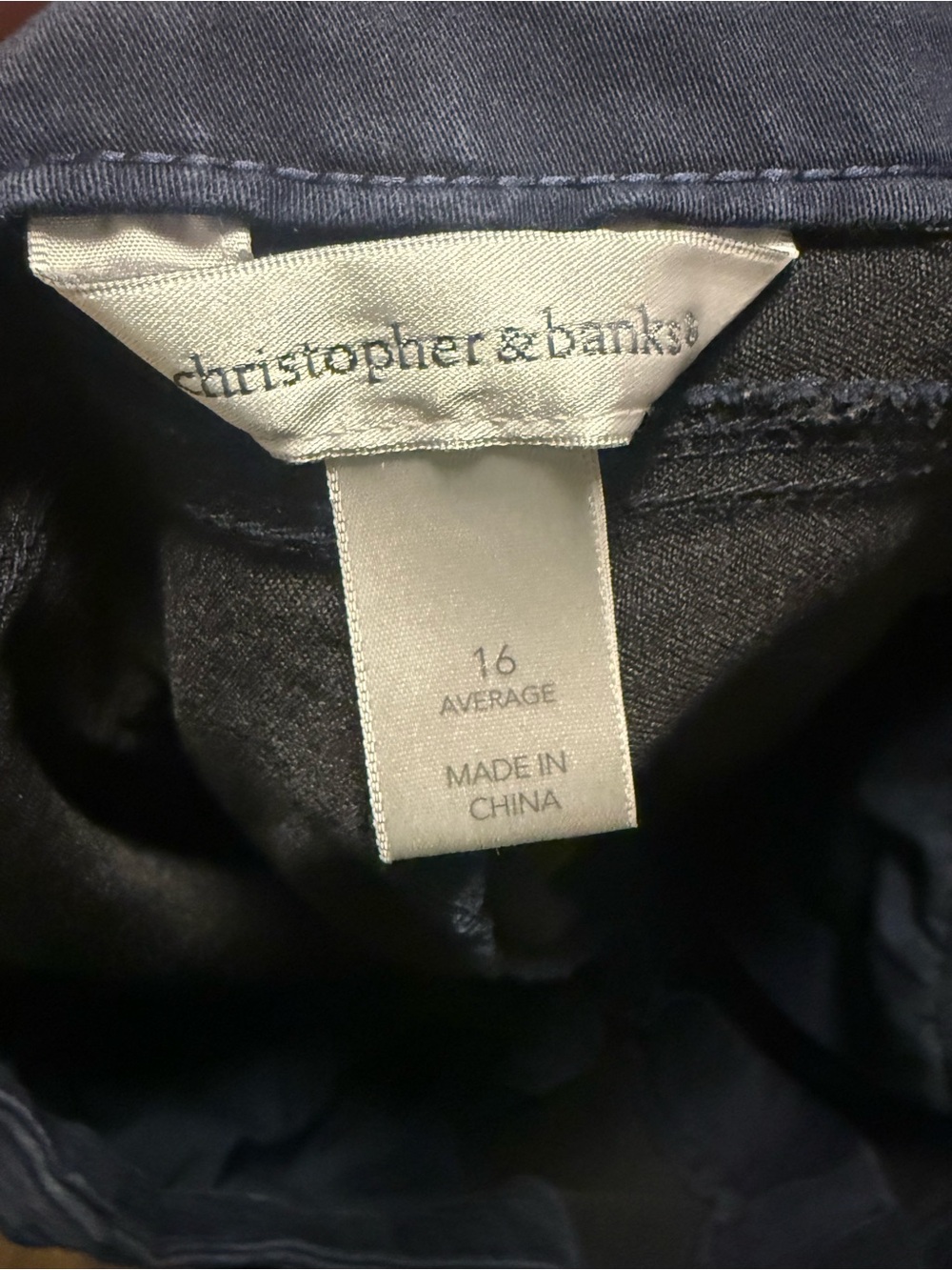 Christopher & Banks Navy Stretch Capri pants - Picture 5 of 6